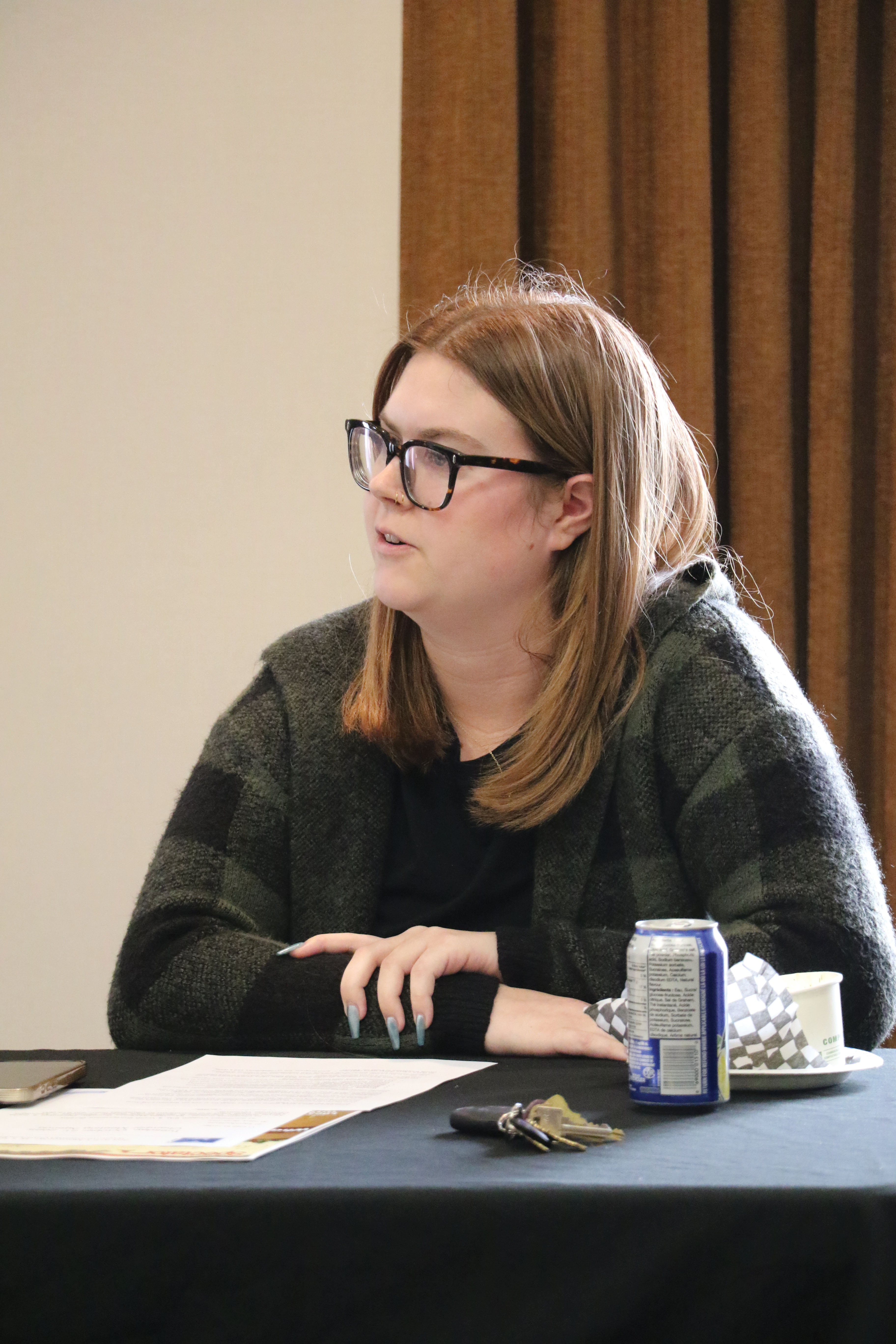 Economic Development Officer Casey McCormac speaking about the regional economic development plan at the Chamber meeting on Tuesday.<br />
